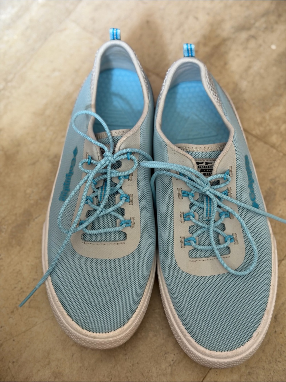 Columbia PFG Light Blue Lace-Up Water Sneakers